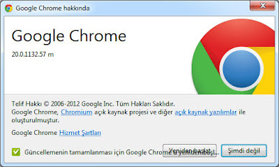 Google chrome 21 gأ¼ncelleme