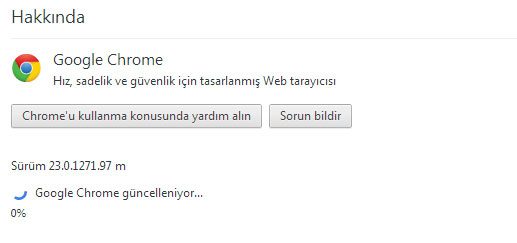 Google Chrome 24 Gأ¼ncelleme 1