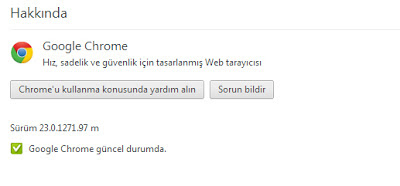 Google Chrome 23 Gأ¼ncelleme