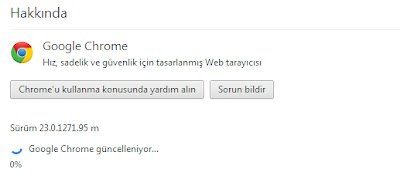 Google Chrome 23 Gأ¼ncelleme