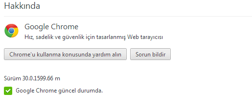 Google Chrome 30 Gأ¼ncelleme