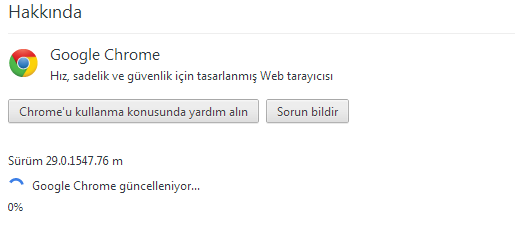 Google Chrome 30 Gأ¼ncelleme