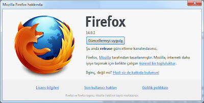 Firefox 15 gأ¼ncellemesi