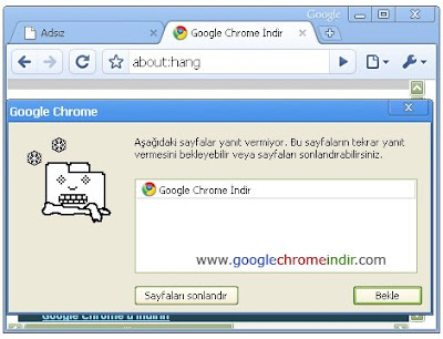 Google Chrome Yanؤ±t Vermeyen Sayfalar