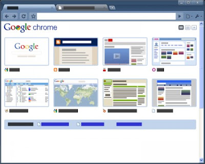 Google Chrome Glossy Blue Tema