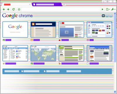 Google Chrome Horizontal Stripe Tema