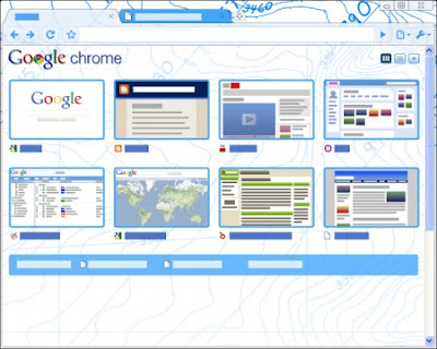 Google Chrome Topography Tema