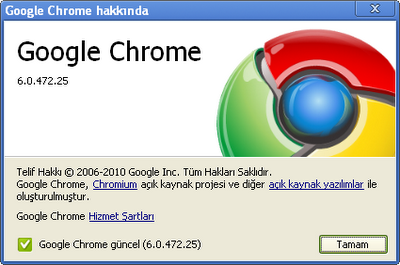 Google Chrome 6.0.472.25