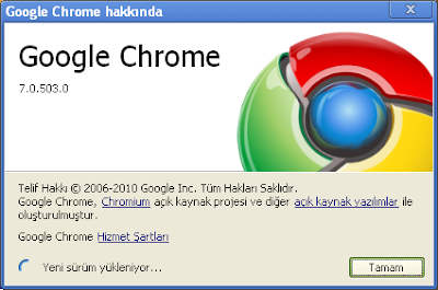 Google Chrome 7 Gأ¼ncelleme